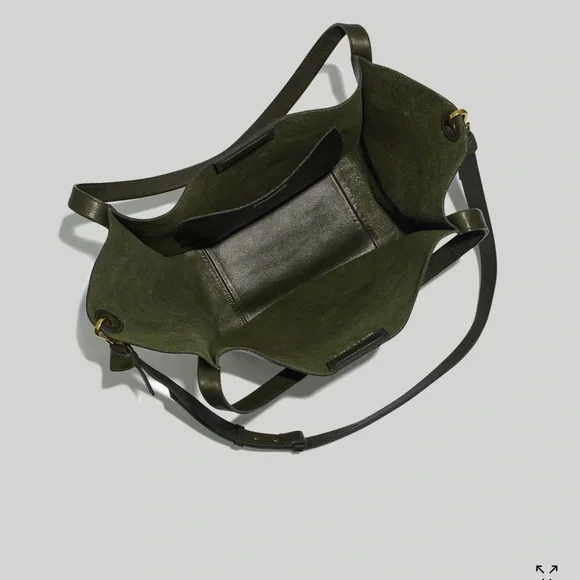 Madewell Green Tote Bag with Dual Handles and Structured Design - Picture 3 of 11
